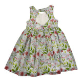 Losan Solid Color Floral Pattern Sleeveless Dress Light Blue for Girls
