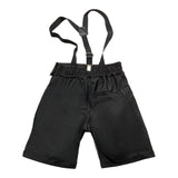 Bikkembergs Solid Color Bermuda Shorts With Black Suspenders For Boys