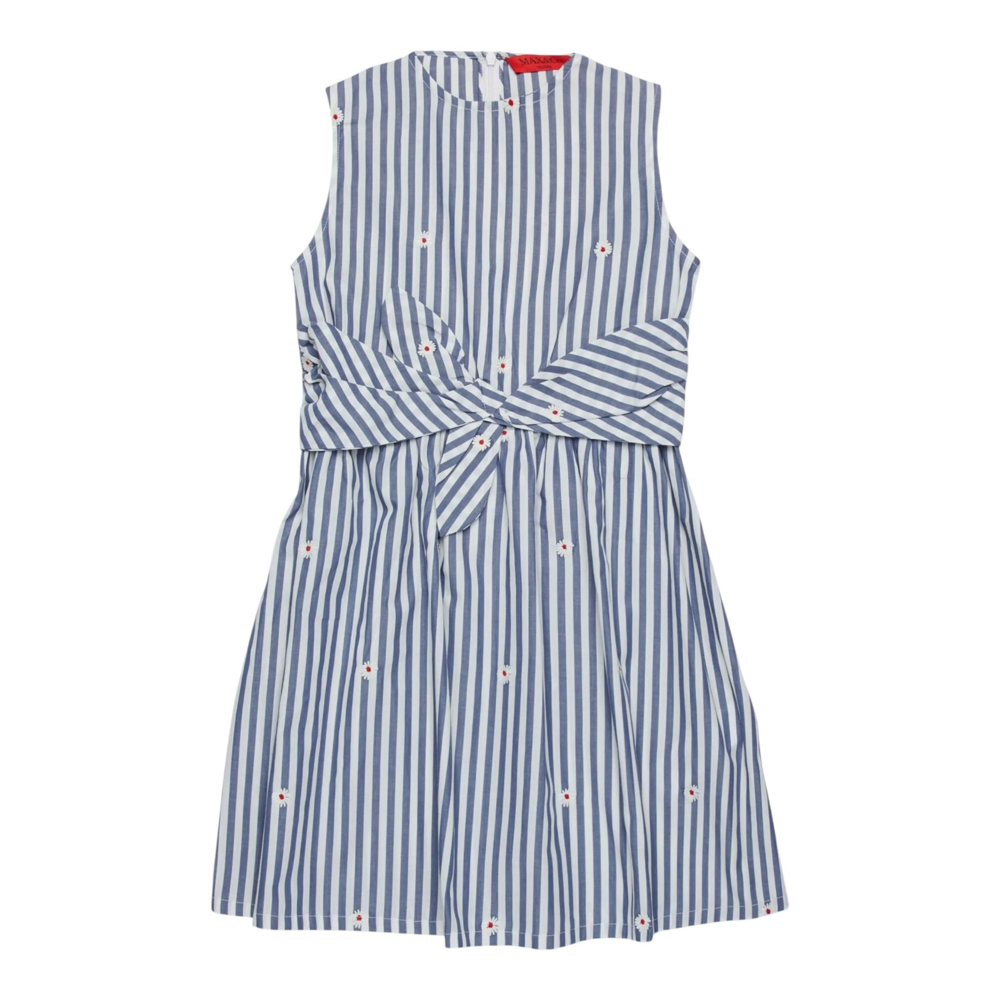 Max&Co. Abito Tinta Unita Giromanica Fantasia A Righe per Bambina MX0122 BIANCO MAX&Co. 