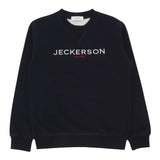 JECKERSON felpa tinta unita girocollo con stampa Blu per Bambino J4429 BLU JECKERSON 