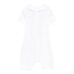 Moschino Pagliaccetto Tinta Unita con Stampa per Neonata MUT049 BIANCO MOSCHINO 