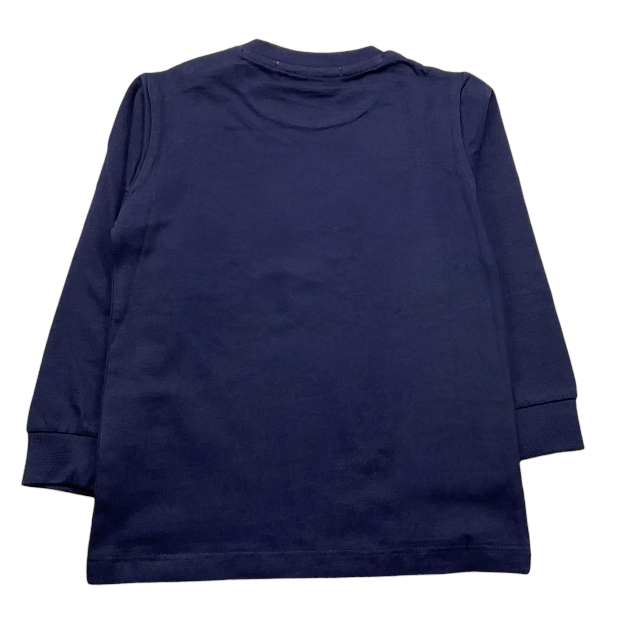 CESARE PACIOTTI shirt girocollo tinta unita con stampa Blu per Neonato TSP5308BX BLU CESARE PACIOTTI 