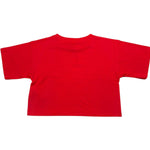 Moschino T-Shirt Modello Crop Tinta Unita con Stampa per Bambina HDM06Y ROSSO MOSCHINO 