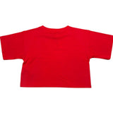 Moschino T-Shirt Modello Crop Tinta Unita con Stampa per Bambina HDM06Y ROSSO MOSCHINO 
