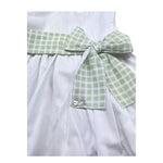 Le Bebe Camicia Giromanica Tinta Unita con Fiocco per Neonata LBG6240 BIANCO LE BEBE 