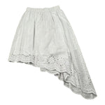 Mariuccia Gonna Asimmetrica Tinta Unita In Pizzo Sangallo per Bambina MMBG378 BIANCO MARIUCCIA 