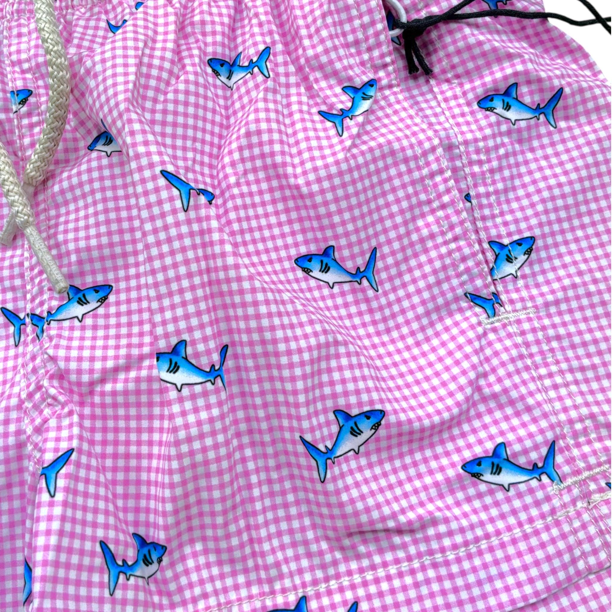 Saint Barth Costume Modello Boxer Tinta Unita con Stampa per Bambino 01059L ROSA SAINT BARTH 