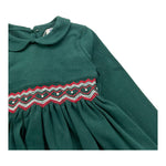 MALVI & CO abito manica lunga tinta unita cn ricami Verde per Neonata FCCM005VEIIN VERDE MALVI & CO 