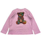 Barrow Kids Shirt Crew Neck Plain Wisteria Print for Girls