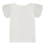 Monnalisa T-Shirt Girocollo Tinta Unita con Stampa per Bambina 717602S5 BIANCO MONNALISA 