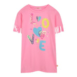 Billieblush Abito Modello T-Shirt Tinta Unita con Paillettes per Bambina U21084 ROSA FLUO BillIEBLUSH 