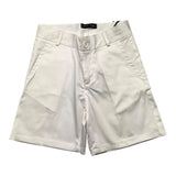 Brian Rush Bermuda Solid Color Adjustable Waist White For Boys
