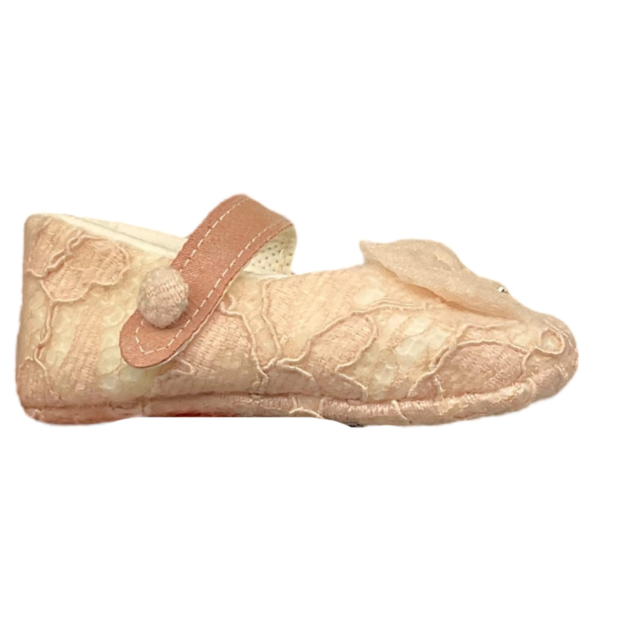 Ninnaoh Ballerine Tinta Unita con Ricami per Neonata I1821 ROSA NINNAOH 