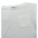 Lalalu' T-Shirt Tinta Unita Girocollo con Taschino per Neonata TSL80PBXX BIANCO LALALU' 