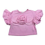 Miss Grant T-Shirt Girocollo tinta unita Rosa per Bambina MG0733 ROSA MISS GRANT 