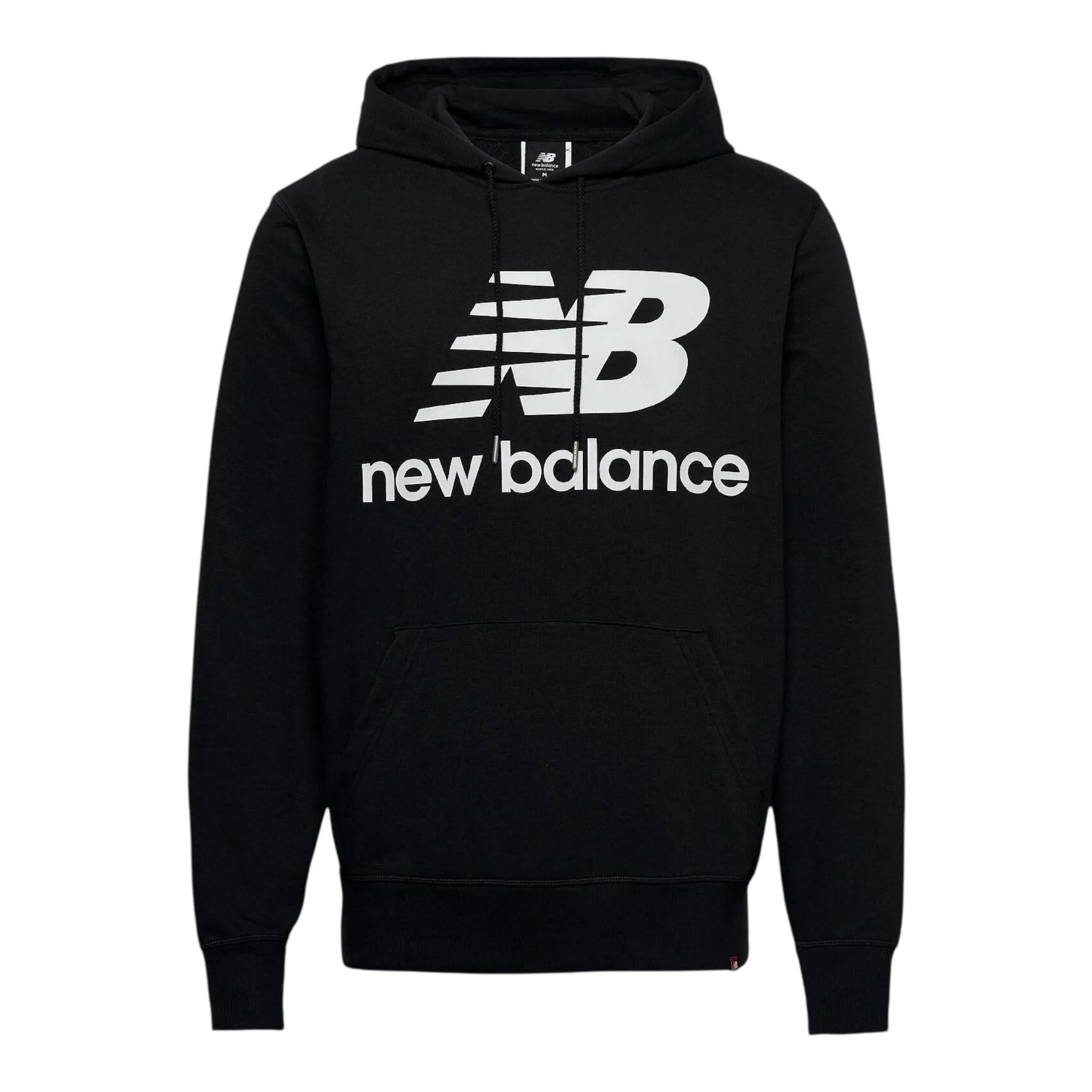 New Balance Felpa Chiusa con Cappuccio Tinta Unita con Logo per Bambino LAKB0062 NERO NEW BALANCE 