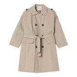 Dou Dou Trench Tinta Unita Doppiopetto per Bambina DW2P40 BEIGE DOU DOU 