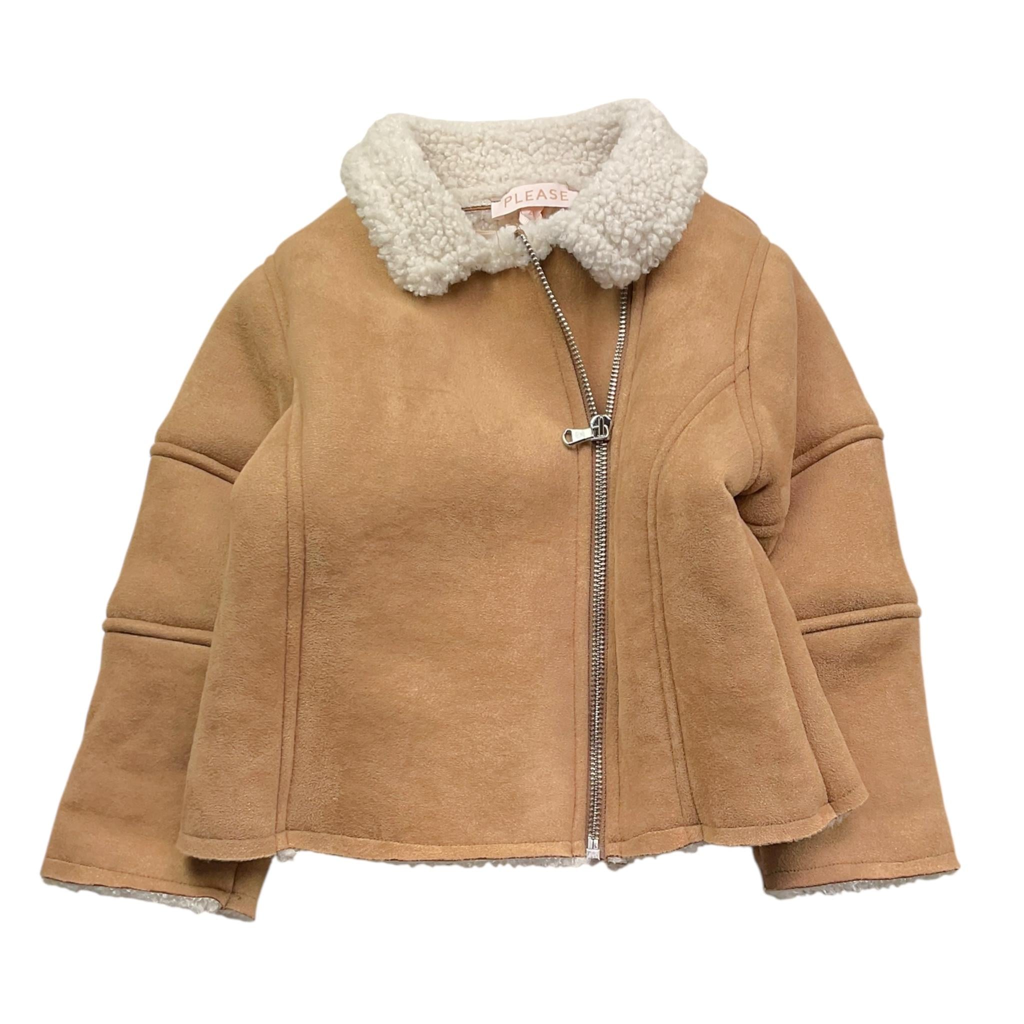 PLEASE giubbino modello montone tinta unita Cammello per Neonato JB63200G65 CAMMELLO PLEASE 