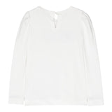 Chiara Ferragni Shirt Solid Color Crew Neck With Print White For Girls