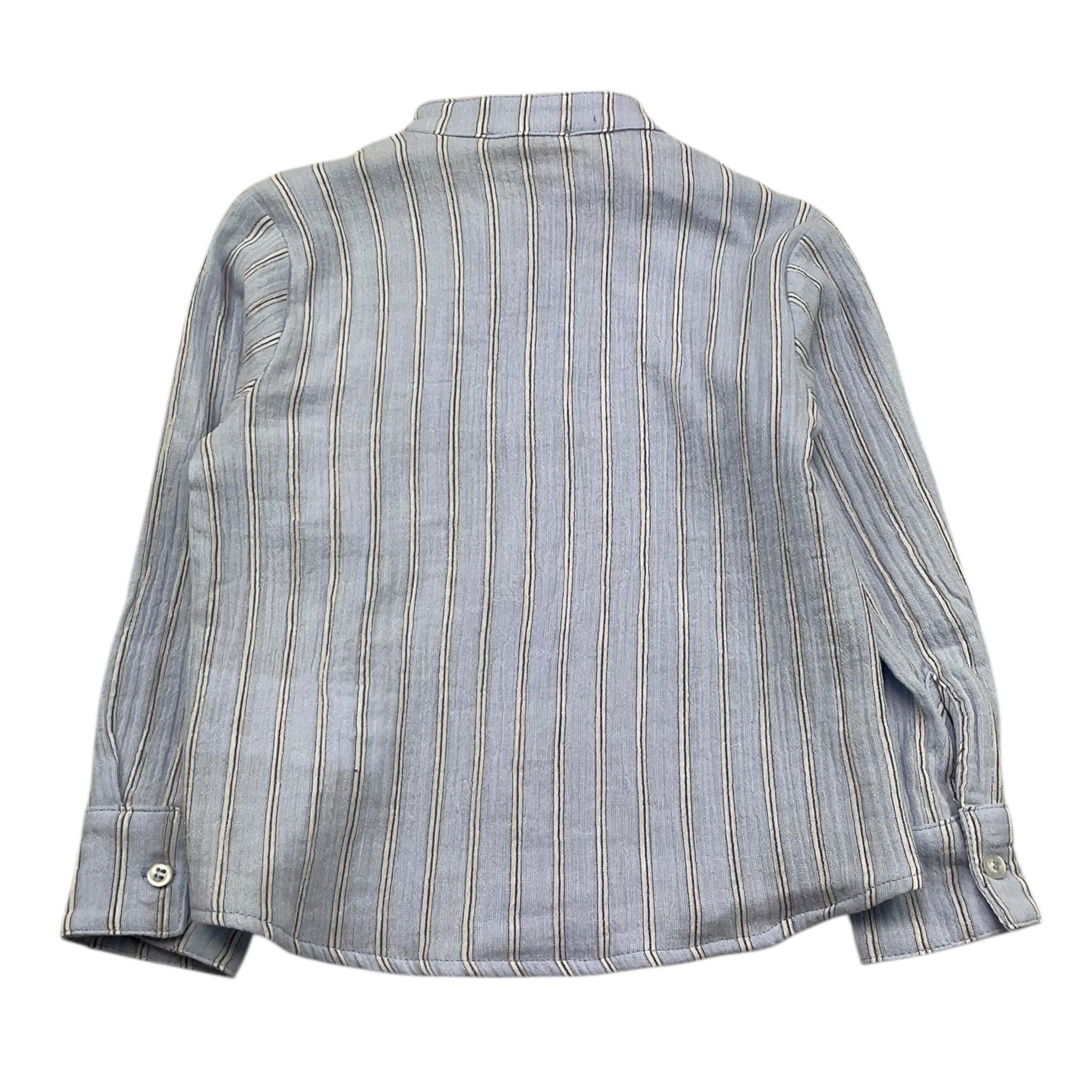 M+E' Camicia Manica Lunga Tinta Unita per Bambino UEM0580J AZZURRO M+E' 