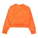 Diesel Felpa Chiusa Girocollo Tinta Unita con Logo per Bambina J02256X ARANCIONE DIESEL 