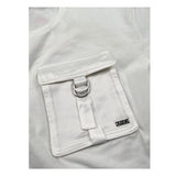 Liu Jo T-Shirt Girocollo Tinta Unita con Taschino Modello Crop per Bambina GA5016X BIANCO LIU JO 