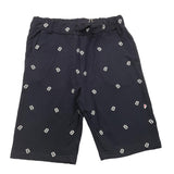 Yours Bermuda Solid Color With Prints And Elastic Waist Blue For Boys