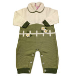 COLORI CHIARI tutina manica lunga bicolore Panna/verde per Neonata FF167178 PANNA/VERDE COLORI CHIARI 