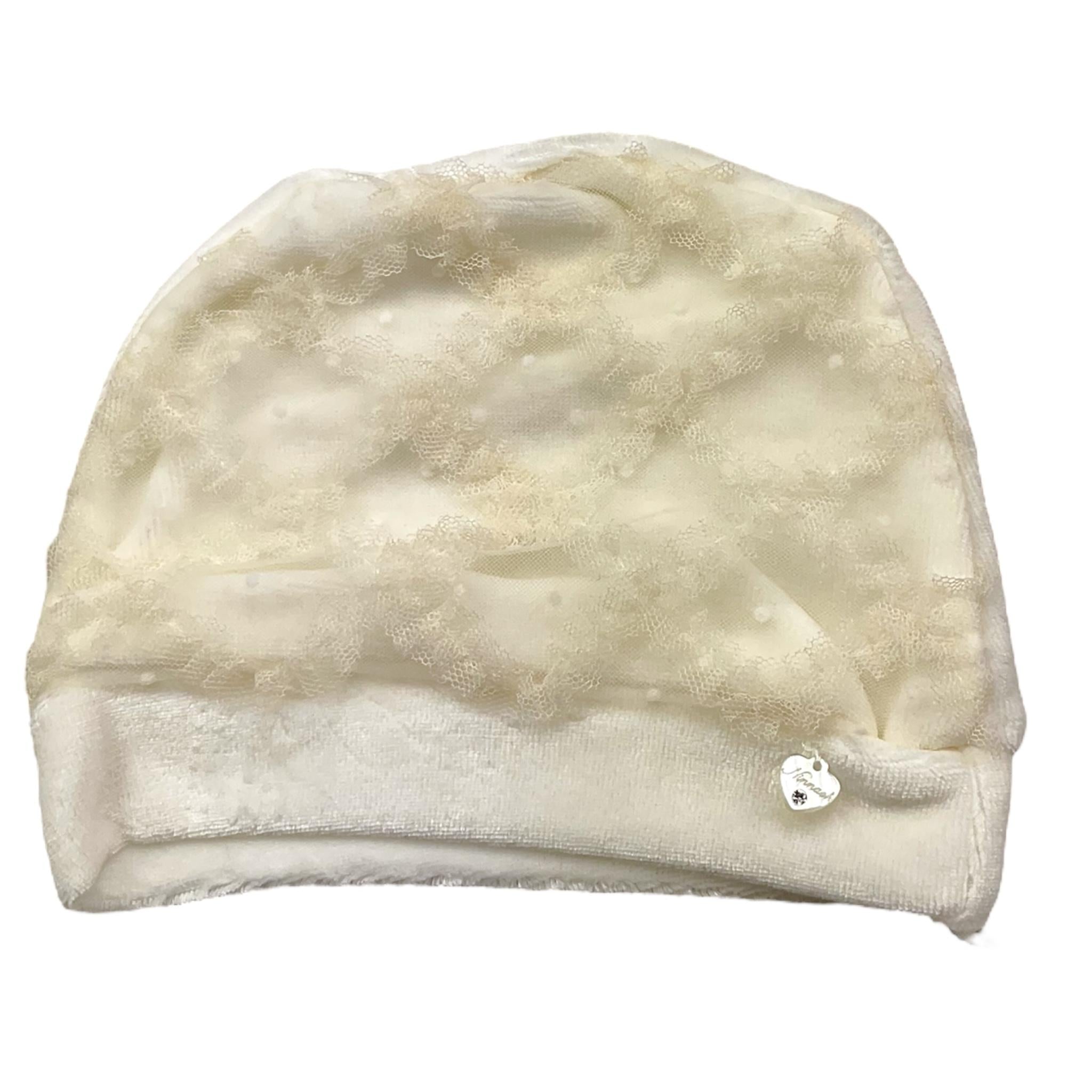 NINNAOH cappello tinta unita con ricami Bianco per Neonata I2325 BIANCO NINNAOH 
