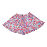 Philosophy Short Solid Color With Blue Flower Pattern For Girls