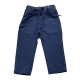 Jeckerson Solid Color Pants With Elastic Waist Blue For Newborn