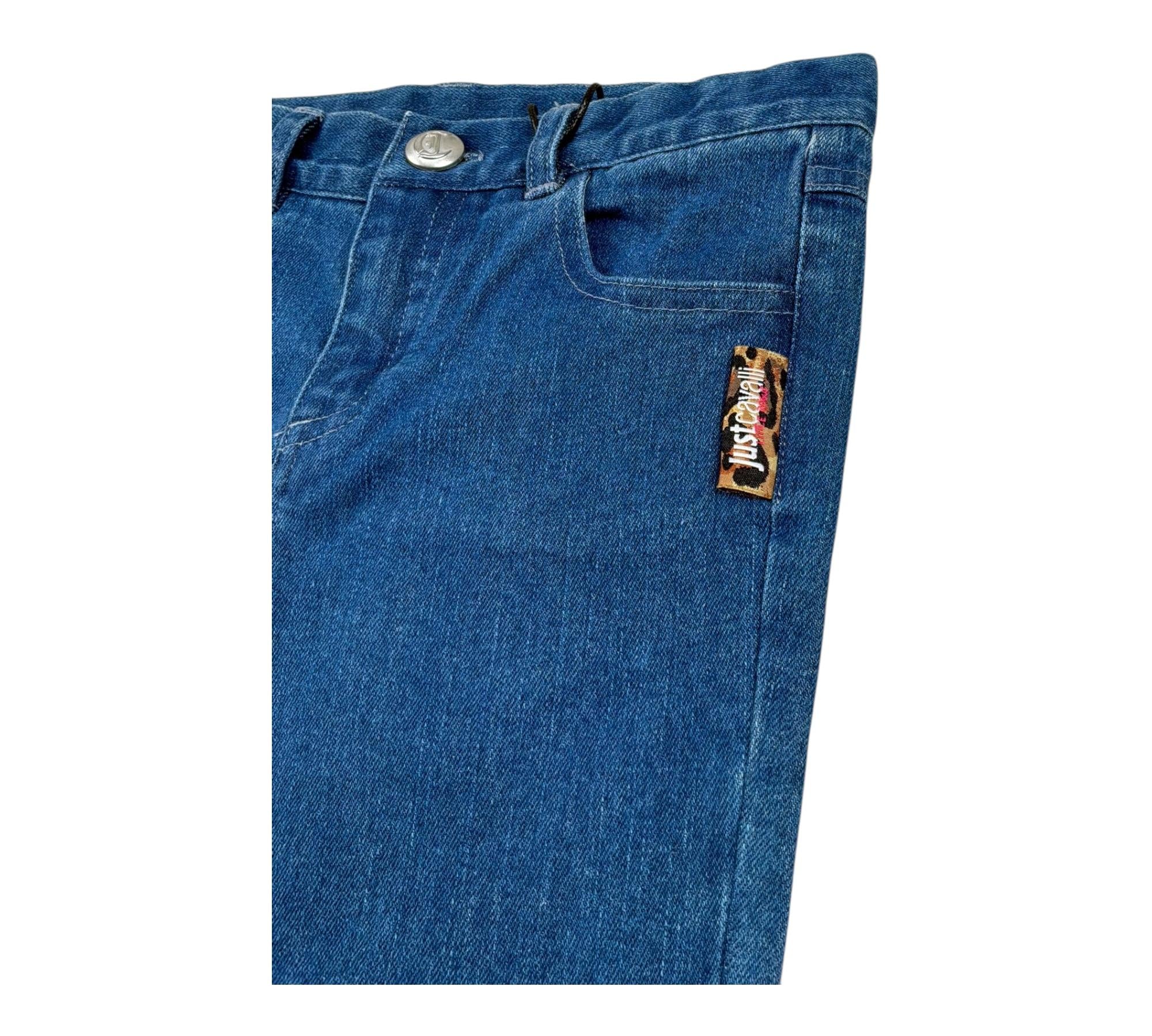 Just Cavalli Jeans Tinta Unita Modello Zampa per Neonata JIP26127JE BLU JUST CAVALLI 