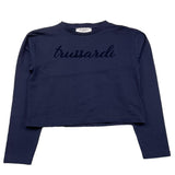 TRUSSARDI complet 2 pezzi shirt-pantalone zampa Blu per Bambina TGA25013CJ BLU TRUSSARDI 