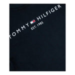 TOMMY HILFIGER shirt girocollo tinta unita con stampa in contrasto Nero per Bambino KS0KS00202X NERO TOMMY HILFIGER 