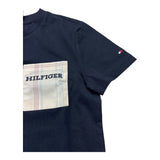 Tommy Hilfiger T-Shirt Girocollo Tinta Unita con Taschino per Bambino KB0KB09094 BLU TOMMY HILFIGER 