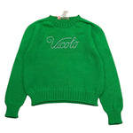 VICOLO maglia girocollo tinta unita con stampa Verde per Bambina 3141W00160X VERDE VICOLO 