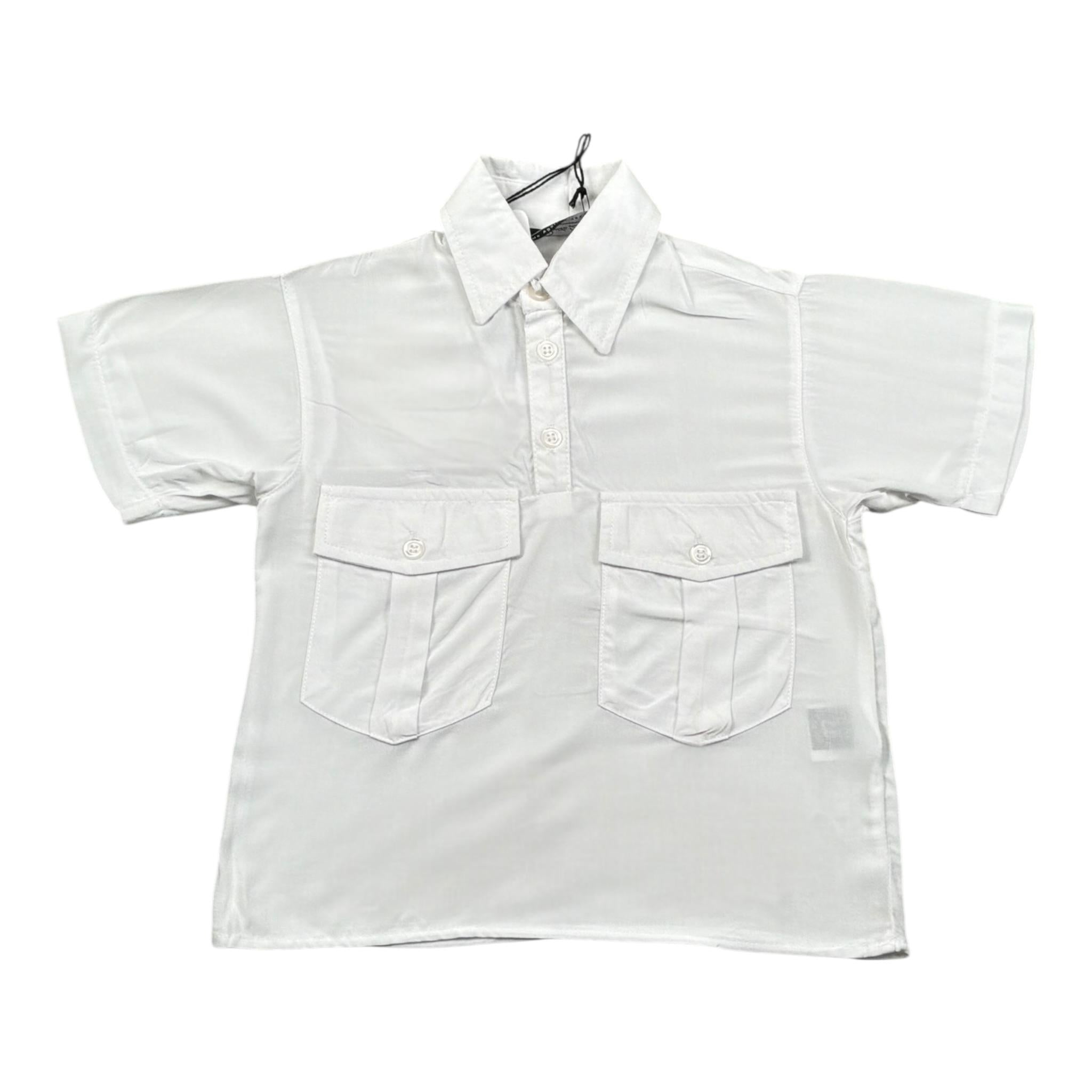 Duepuntozero Camicia Mezza Manica Tinta Unita per Bambino CAM200 BIANCO DUEPUNTOZERO 