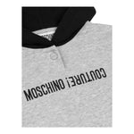 MOSCHINO felpa chiusa con cappuccio e maniche in contrasto Grigio per Neonato MUF05H GRIGIO MOSCHINO 