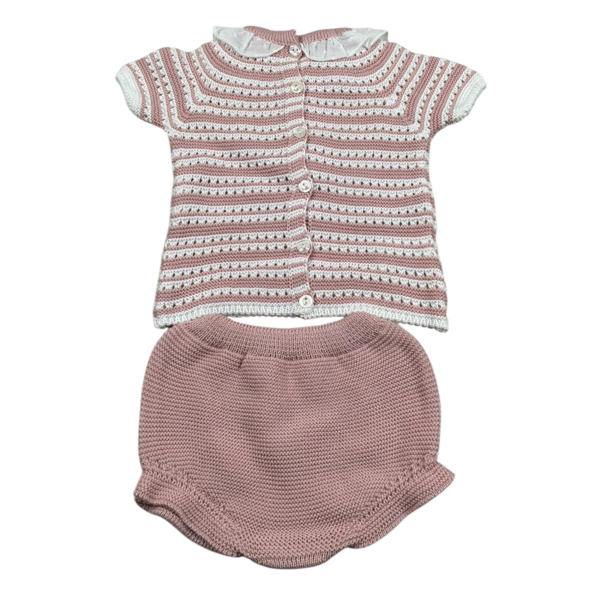 Juliana Completo 2 Pezzi T-Shirt Maglia-Culotte per Neonata 25061 ROSA JULIANA 