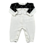 Elisabetta Franchi Tutina Bicolore con Taschini per Neonata ENTU097 BIANCO/NERO ELISABETTA FRANCHI 