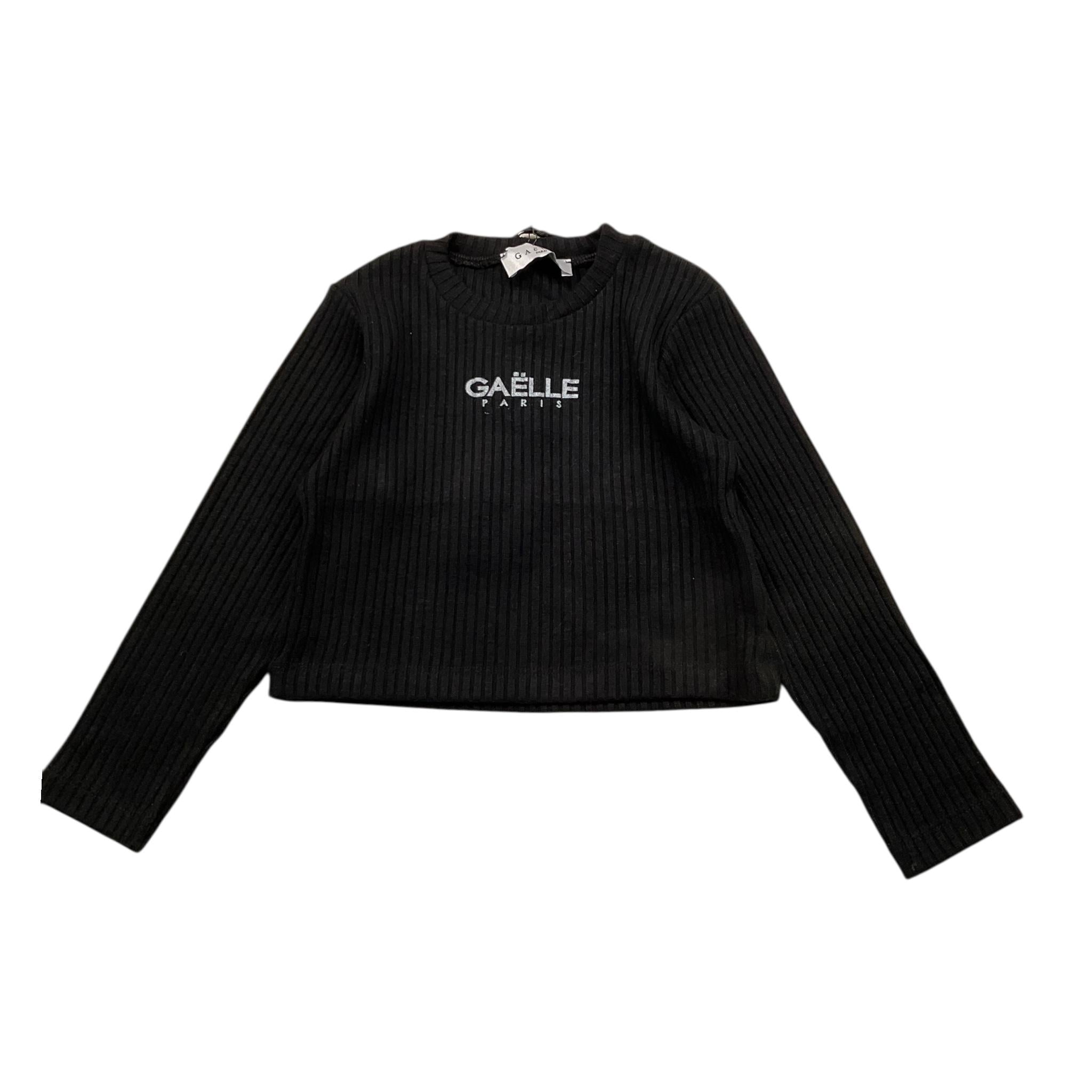 GAELLE shirt girocollo tinta unita con stampa logo Nero per Bambina 2741MY00345X NERO GAELLE 