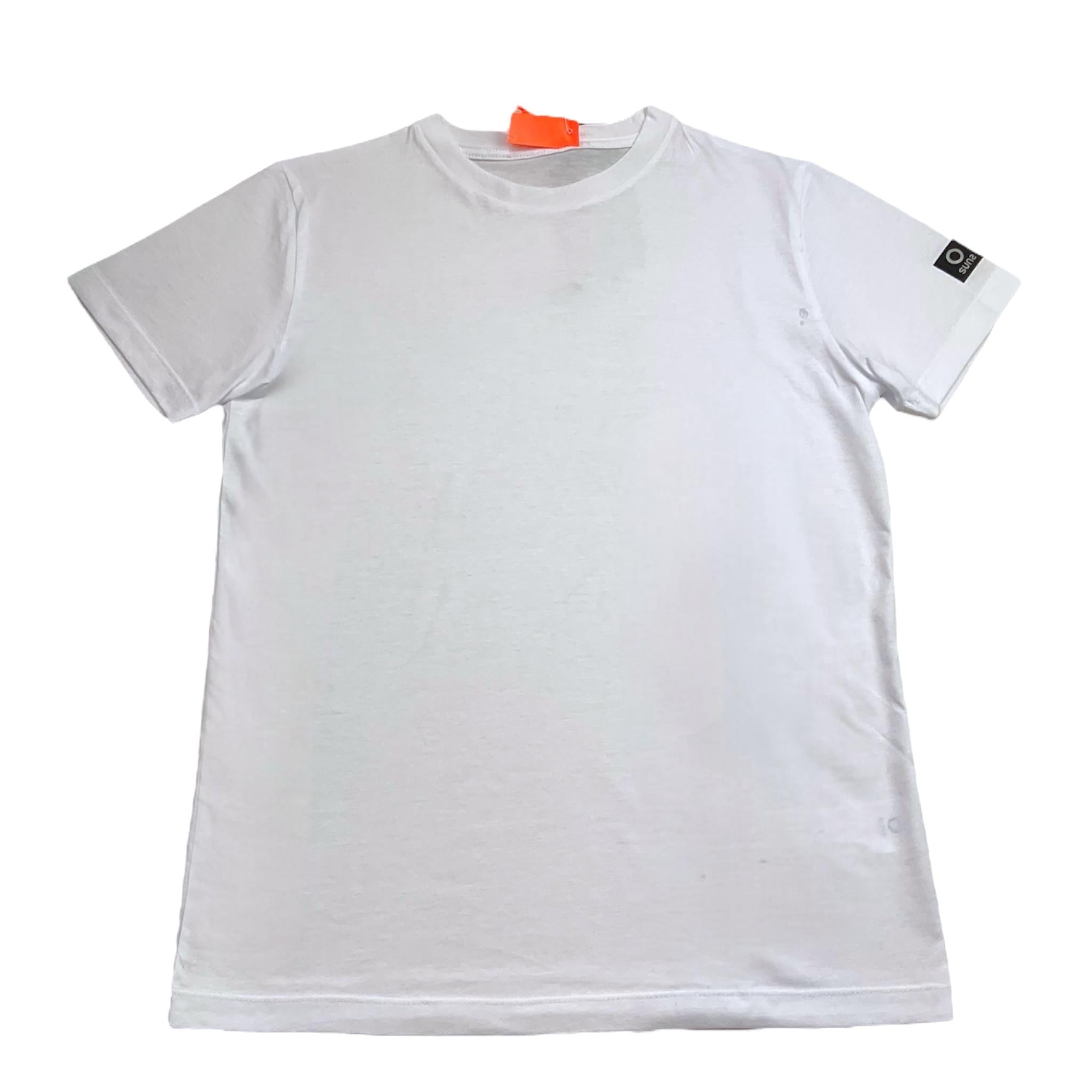 Suns  T-Shirt Tinta Unita Girocollo con Logo per Bambino TSS5115U BIANCO SUNS 