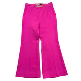 Miss Blumarine Solid Color Trousers With Elastic Waist Flared Model Fuchsia For Girls