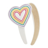Agatha Ruiz White Heart Applique Hairband For Girls