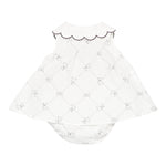 Elisabetta Franchi Completo 2 Pezzi Camicia-Coulotte Tubta Unita con Stampa per Neonata ENCD096 BIANCO ELISABETTA FRANCHI 