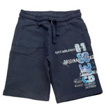 Guess Bermuda In Tuta Tinta Unita con Stampa per Bambino N5GD06KA6R4 BLU GUESS 