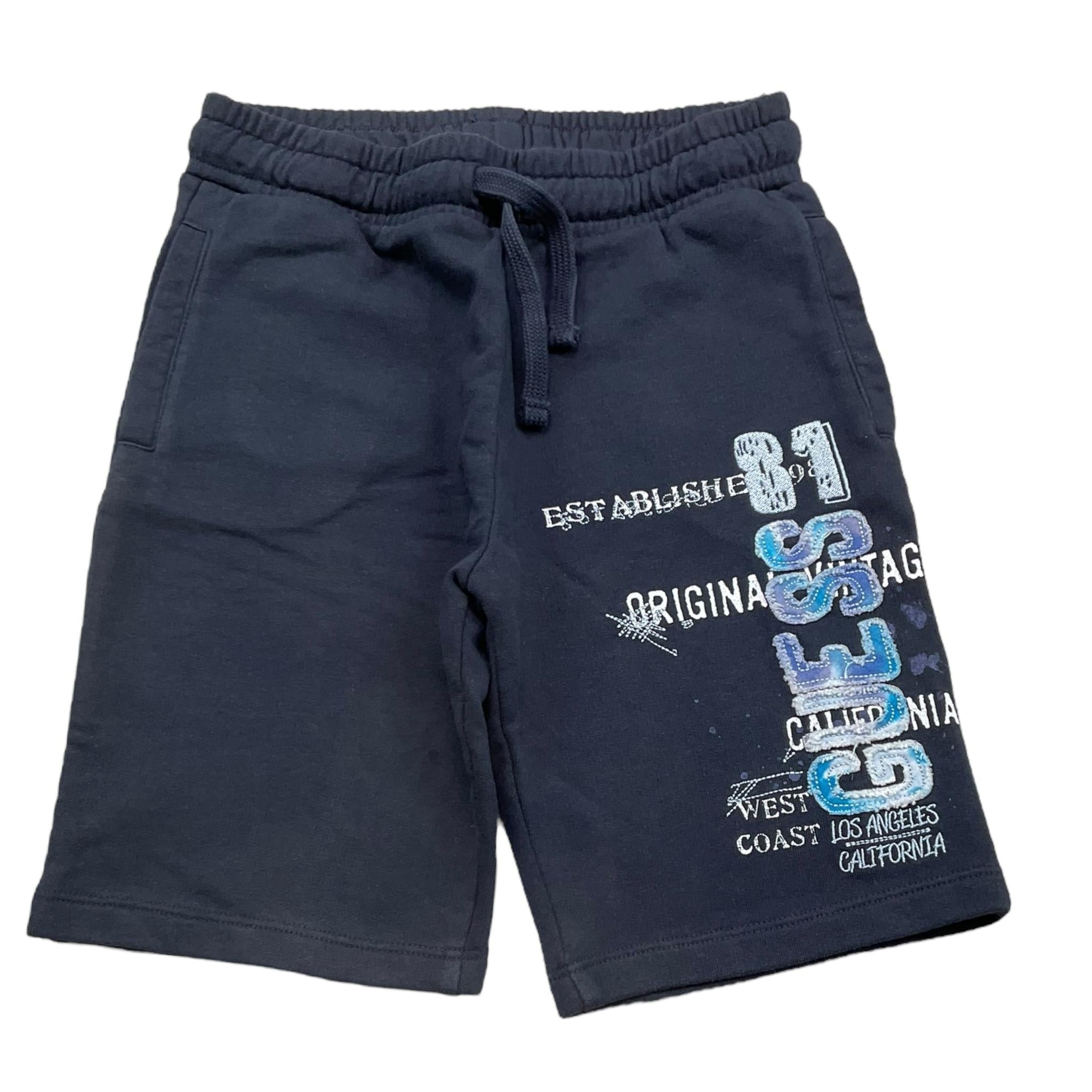 Guess Bermuda In Tuta Tinta Unita con Stampa per Bambino N5GD06KA6R4 BLU GUESS 