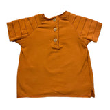 Mapero T-Shirt Crew Neck Solid Color Orange For Baby