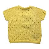 Wedoble Solid Color Crew Neck T-Shirt Yellow For Baby Girl