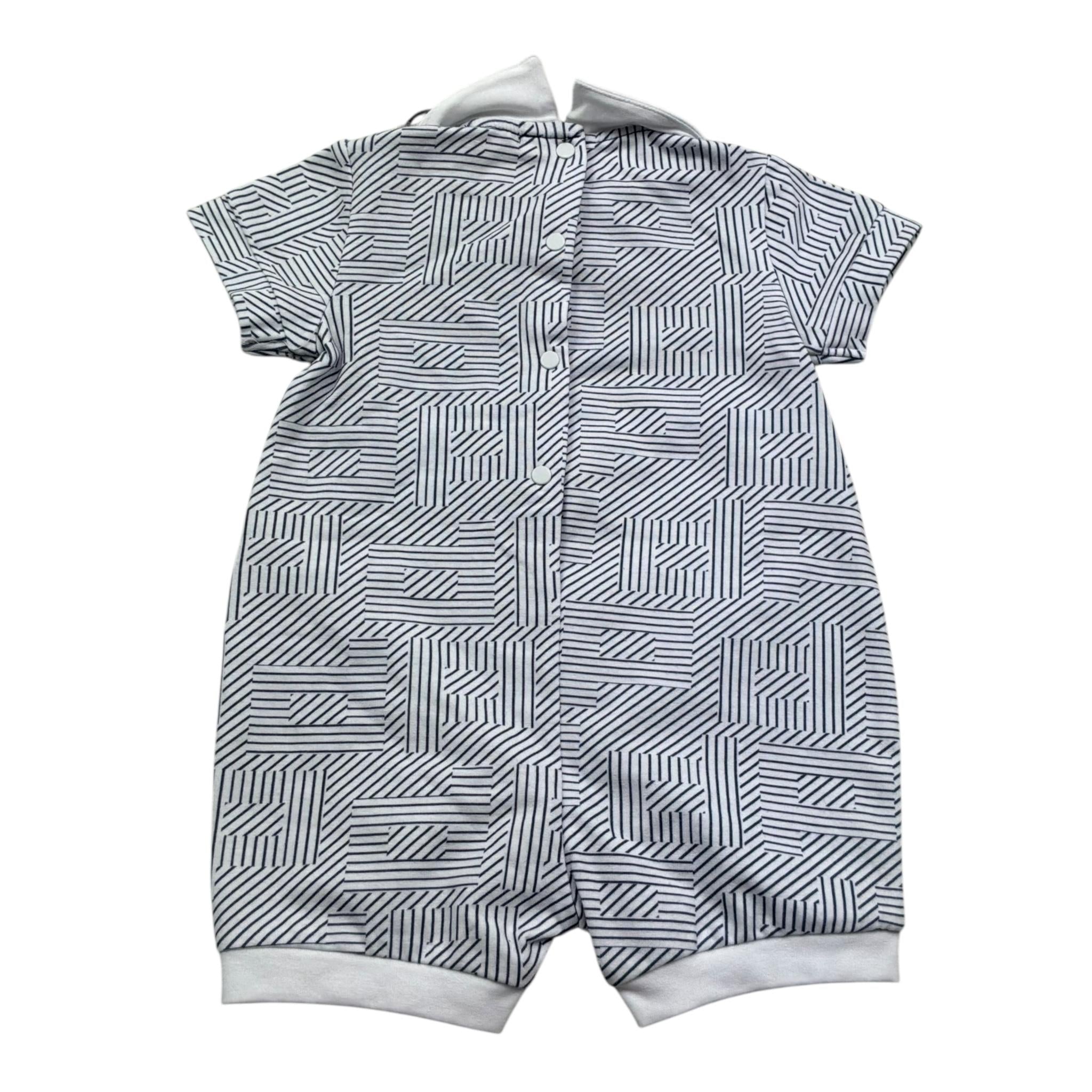 Cesare Paciotti Pagliaccetto Mezza Manica Stampa Fantasia per Neonato PAP5100N BLU CESARE PACIOTTI 